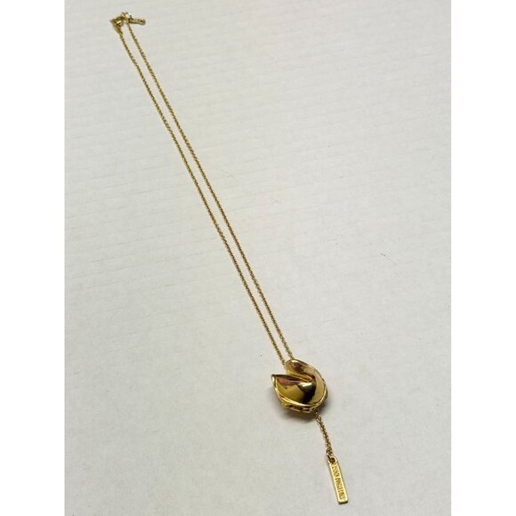 New Gold Fortune Cookie Necklace - Picture 3 of 6